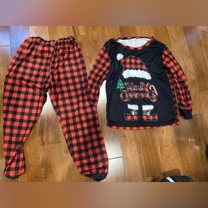 Cozy Christmas Kids Pajama Set - Red and Black Checkered